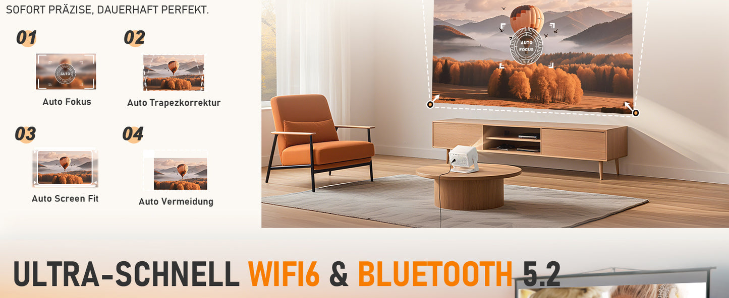 VISSPL Smart Projector H86