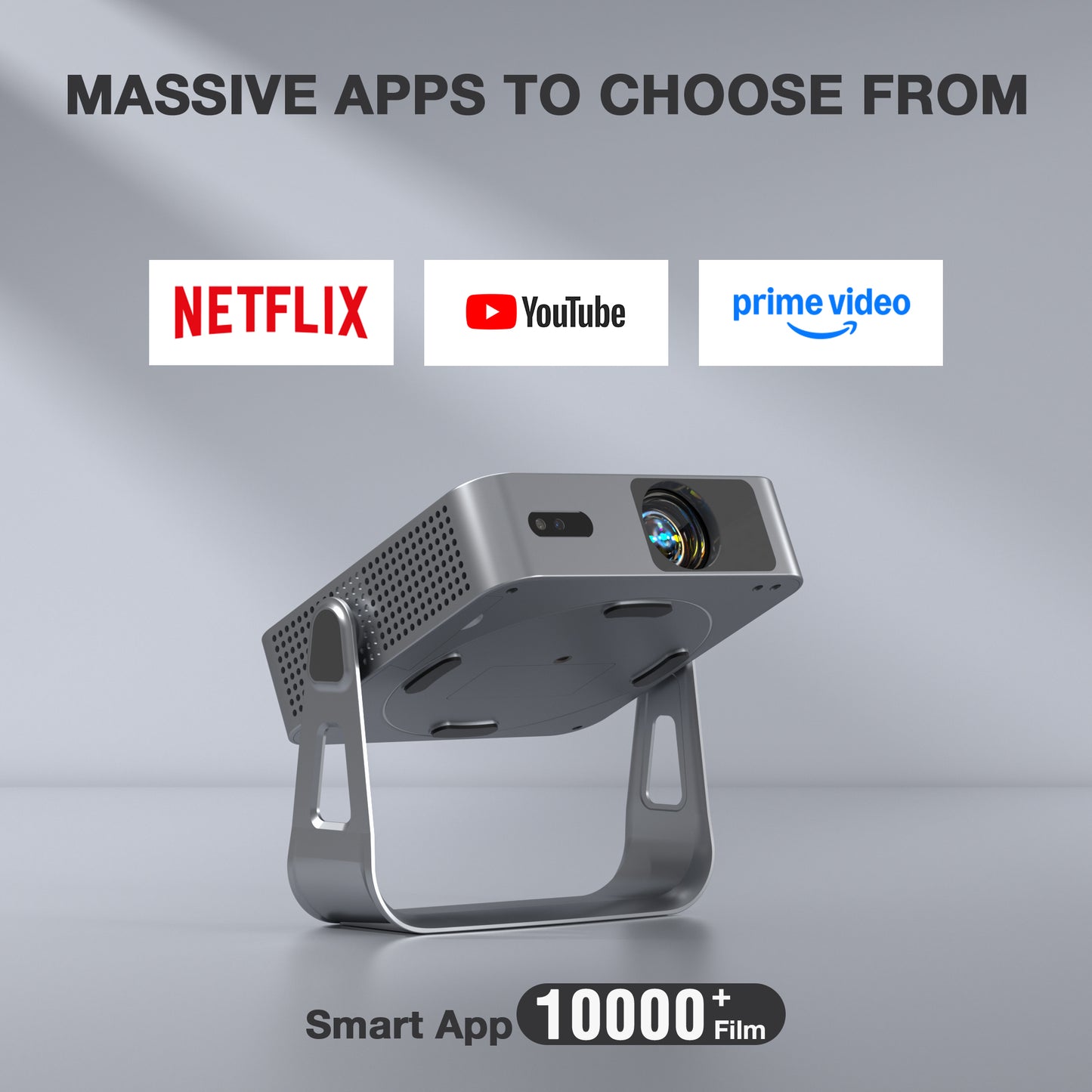 VISSPL Smart 4K Mini Projector Q5 Silver